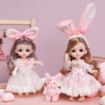 thumbnail image 1 of Princess Doll Toy 13 Movable Joints Mini Doll Girl Toy 3D Eye Makeup Doll with Clothes heqiyong toy, 1 of 2