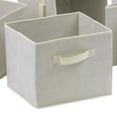 thumbnail image 2 of Pemberly Row Foldable Transitional Fabric Basket in Beige (Set of 6), 2 of 5