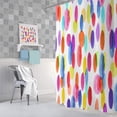 thumbnail image 4 of Kids Rainbow Shower Curtain for Bathroom, Colorful Geometric Cute Polka Dot Fabric Shower Curtains Set, White Modern Restroom Decor Accessories with Hooks 72X72Inches, 4 of 6