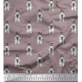 thumbnail image 1 of Soimoi Moss Georgette Fabric Muffler,Wollen Cap & English Cocker Spaniel Dog Print Fabric by The Yard 42 Inch Wide, 1 of 1