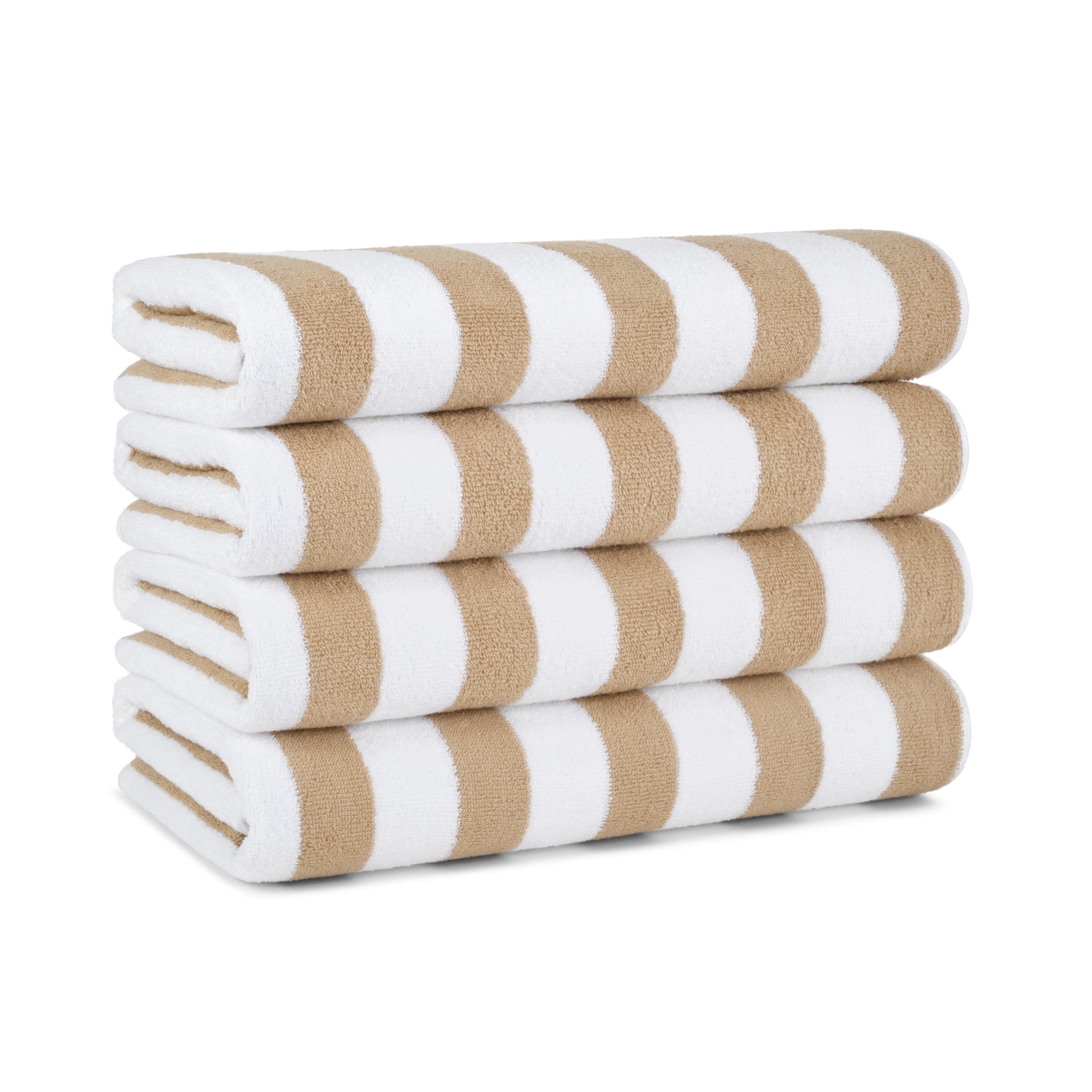Arkwright Cali Cabana Beach Towels - 100% Ring Spun Cotton Pool Towel - 30 x 60 in. - (Bulk Case of 32) Beige