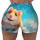 thumbnail image 2 of Fotbe Cloud Cute Hamster Shorts Sin Costuras – Shorts Deportivos de Cintura Alta para Mujer, Elásticos para Gimnasio, Yoga, Running o Ciclismo-Medium, 2 of 8