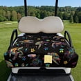 thumbnail image 2 of HUIACONG Colorful Sea Turtle Golf Cart Seat Covers 4 Pocket Anti-Slip Golf Cart Seat Covers Club Car Portable Breathable Fit Most Cars EZGO Yamaha Club Car, 2 of 7