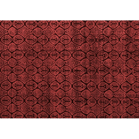 Ahgly Company Indoor Rectangle Oriental Red Modern Area Rugs, 8' x 12'