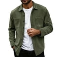 thumbnail image 2 of Jalioing Mens Corduroy Jacket Vintage Casual Long Sleeve Collared Button Down Jacket Business Fashion Solid Outerwear, 2 of 8