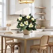 Beautiful 27”3PCS Artificial Magnolia Flowers,These Greenery Branches Provide a and Solution for Your .Allowing You to Enjoy Their Charm Regardless of The And Season.