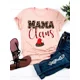 thumbnail image 3 of Camiseta de manga corta para mujer, ropa con estampado de árbol de gato encantador, camisetas gráficas básicas de moda de Año Nuevo, 3 of 5