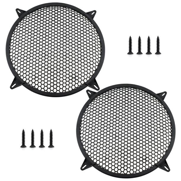 Funda de rejilla para altavoz UBANU de malla ABS de 12 pulgadas, paquete de 2, negra
