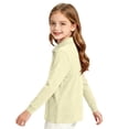 thumbnail image 3 of Girls Long Sleeve Collar Pique Polo Shirts Kids School Uniform Daily Tops Purple 160, 3 of 7
