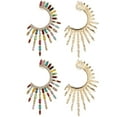 thumbnail image 1 of Boucles d'Oreilles,2pair Simple Irrégulière Géométrique Semi Boucles d'Oreilles Boucles d'Oreilles Design Élevé, 1 of 5