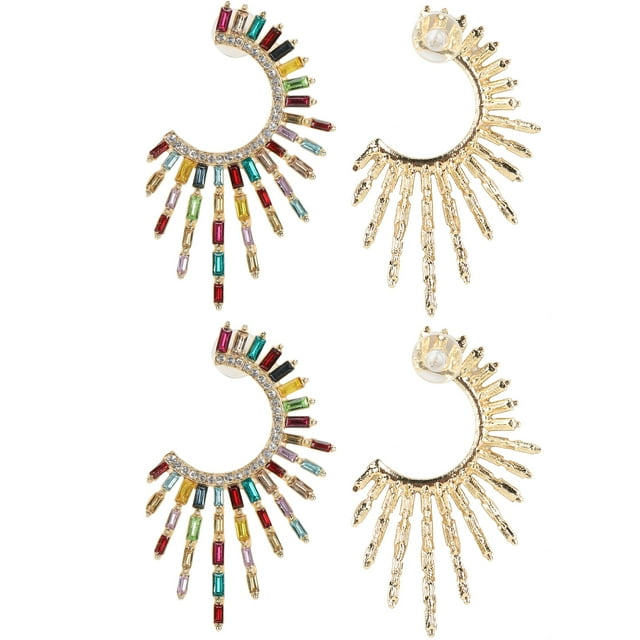 Boucles d'Oreilles,2pair Simple Irrégulière Géométrique Semi Boucles d'Oreilles Boucles d'Oreilles Design Élevé