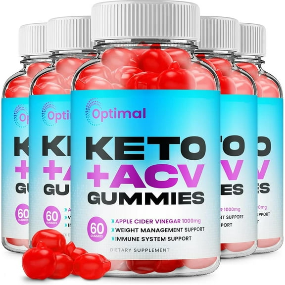 5 Pack Optimal Keto ACV Gummies Optimal ACV   Keto Advanced Keto Formula Plus Apple Cider Vinegar Keto Gummies Dietary Supplement B12 Beet Root Juice Men Women 300 Gummies