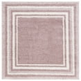 thumbnail image 3 of SAFAVIEH Border & Stripe Hyram Bordered Shag Area Rug, Pink/Ivory, 5'3" x 7'6", 3 of 4