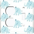 thumbnail image 4 of Metal Light Switch Plate Cover Cute Baby Blue Elephant ZOO005, 4 of 13