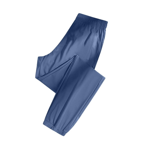 longantii Stretch Active Pants for Women Over 50, Ultra Stretch Breathable Casual Pants Over 50 Rapid Dry Comfy Fit Work Glide Pants Blue M