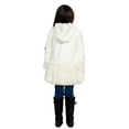 thumbnail image 3 of Girls Long Jacket Outdoor Coat Hooded Female, Cream, Size: 6, Widgeon, 3 of 8