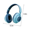 thumbnail image 3 of The Best Wireless Noise Canceling Headphones with Auto Noise Canceling Optimizer, and Crystal Clear Hands-Free Calling(Light Blue), 3 of 8