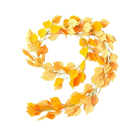 

Home Decor Artificial Garlwith Leaves Fake Hanging Vines Table Runner Doorways