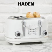 Haden Heritage 4 Slice Wide Slot Toaster & Coffee Maker, Ivory & Chrome