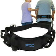 Aptoco Gait Belt Transfer Bed Belt for Patient or Senior Care with 6 Handles, Quick Release Buckle Safety Gait Assist Device, Patient Lift Belt with Handles Adjustable Size 33"- 51"