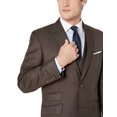 thumbnail image 2 of Adam Baker by Needle & Stitch PV-0177 Mens 3-Piece Peak Lapel Modern Fit Suit- Brown - 44R, 2 of 7
