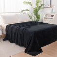 thumbnail image 2 of Elegant Comfort Luxury Velvety Feel Blanket, All-Season Lightweight Blanket, Ultra Plush, Soft, Flannel Fleece for Couch, Sofa, Bed, Travel, Solid Design, King/California King, Black, 2 of 5