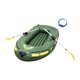 thumbnail image 1 of Bote inflable de PVC resistente con remos y balsa flotante para familias, adultos y niños. verde, 1 of 8