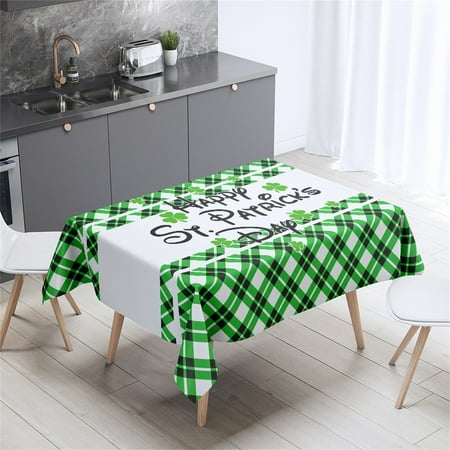 

CHMORA Green Shamrocks-Table Cloth St Patrick S Day Tablecloth Shamrock-Spring