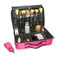 thumbnail image 6 of Professional High-capacity Multilayer Portable Travel Makeup Bag with Shoulder Strap (Small) Rose Re, 6 of 13