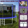 thumbnail image 2 of 14FT Trampoline with Enclosure for Kids and Adults, SEGMART Upgraded Kids Recreational Outdoor Trampoline with Basketball Hoop, Ladder, Heavy Duty Round Backyard Trampoline for Indoor Outdoor, 2 of 13