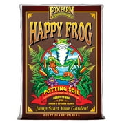 FoxFarm FX14047 Happy Frog pH Adjusted Garden Potting Soil Bag, 2 Cu Ft (8 Pack)