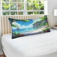 thumbnail image 4 of Summer Seaside Landscape Plush Pillow Cases Standard Size Ultra Soft Warm Pillowcases with Zipper 20"x26", 4 of 9