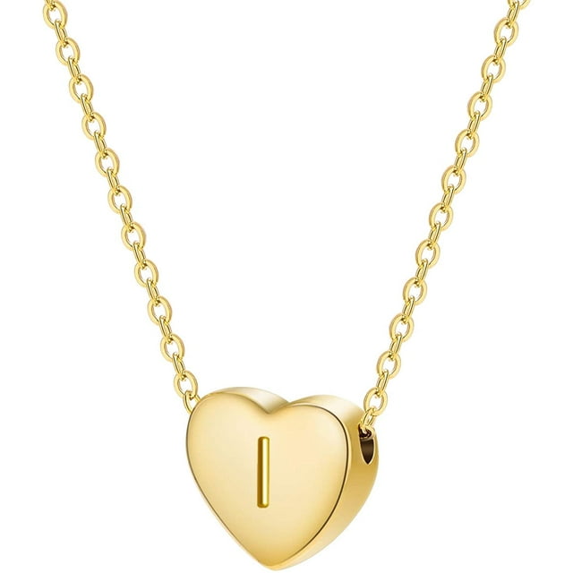 Delicado collar inicial con letras de la A a la Z 26 collar con colgante de corazón del alfabeto, regalo del día de San Valentín para ella, collar personalizado chapado en oro para niñas y mujeres Xemadio LRWJ197-9