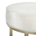 thumbnail image 5 of Safavieh Angelea Contemporary Modern Glam Round Ottoman, 5 of 7