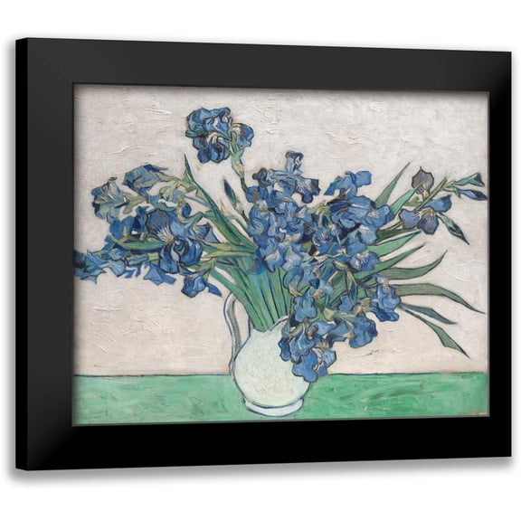 Van Gogh, Vincent 14x12 Black Modern Framed Museum Art Print Titled - Irises