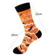 thumbnail image 2 of Blue Socks Halloween Socks for Women Girls Bats Print Colorful Pattern Novelty Cute, 2 of 3