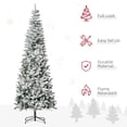 thumbnail image 3 of Árbol de Navidad HOMCOM, pino delgado, flocado en nieve, 9 pies con 1084 puntas, 3 of 9