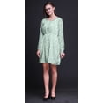 thumbnail image 2 of Bimba Robe Midi à Manches Longues pour Femmes, Coupe Décontractée, Imprimée de Feuilles Vertes et de Canard Colvert, Boutonnée - X-Grand, 2 of 7