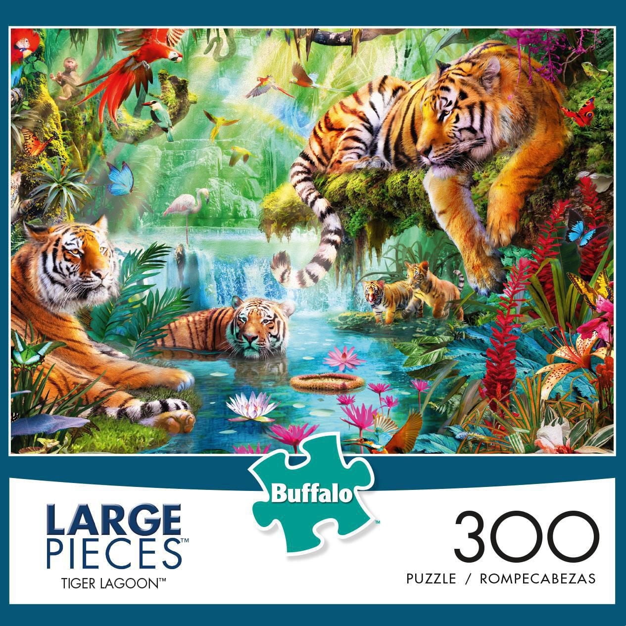 Buffalo Games Large Pieces Tiger Lagoon 300 Piece Jigsaw Puzzle