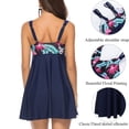 thumbnail image 4 of Women's Two Piece Sexy Swimsuit Tankini Swim Dress Floral Print Upper Ladies Bikini Beachwear, 4 of 8