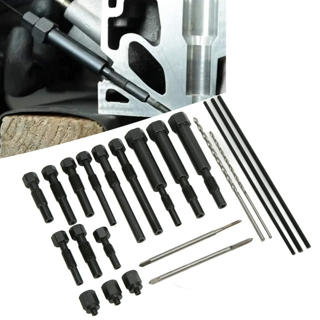 Outil de Traction de Bouchon Lumineux, Ensemble de 22 Pcs/kit Métal Haute Précision avec Boîte de Rangement Bleue pour Réparation