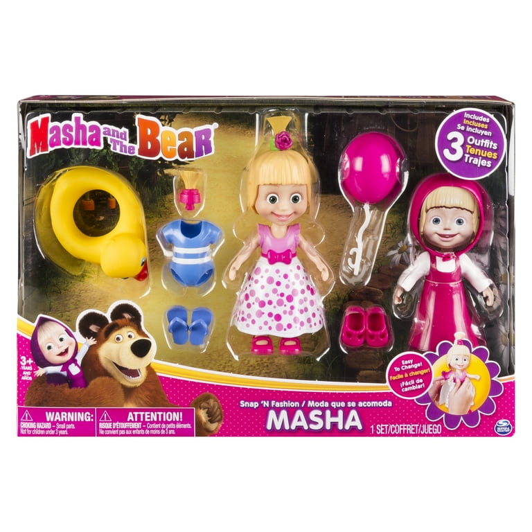 Masha and the Bear Snap N Fashion 1 Masha Doll Walmart