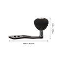 thumbnail image 2 of Folding Solid Metal Fishing Wheel Arm Fishing Reel Metal Handle Modification Accessories - Type B (Black), 2 of 8