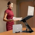 thumbnail image 5 of Lifelong Portable Pulpit Laptop Riser for Desk, Bed, Lap, Ergonomic Loptop Holder Adjustable Ht Upto 20' and Compatible with All, 10 13 15 17Inch, Patented Securestop, Notebook Stand, 5 of 5
