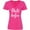 Hot Pink, variant on Inktastic Paris Bonjour with Hearts in White Text Women's V-Neck T-Shirt