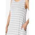 thumbnail image 5 of TheMogan Women's PLUS Sleeveless Loose Striped Curved Slit Hem Long Maxi Dress, 5 of 6