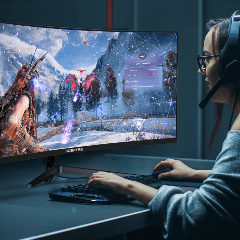 Sceptre 34-Inch Curved Ultrawide WQHD Monitor 3440 x 1440 R1500 up to 165Hz  DisplayPort x2 99% sRGB 1ms Picture by Picture, Machine Black 2023