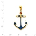 thumbnail image 3 of 14K 2-D Red, White, and Blue Enameled Anchor Pendant, 3 of 3