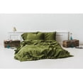 thumbnail image 3 of Pavish Export Cotton Moss Green Duvet Cover Washed soft Cotton Bedding Duvet Cover Set Natural stonewashed Bedding Set With 2 Pillow Twin, 3 of 3