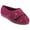 Wine, variant on Comfylux Womens Davina Floral Superwide Slippers